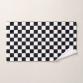 Motif blanc de noir classique de damier (Serviette à main)