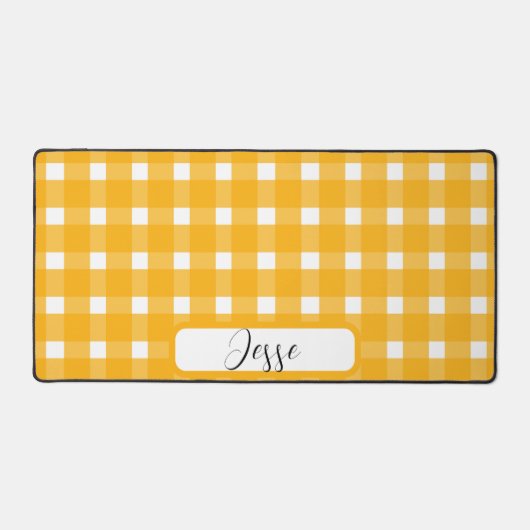 Motif blanc En vichy jaune (Recto)