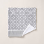 Motif blanc et gris personnalisé (Gant de toilette)