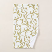Motif blanc et or (Serviette à main)
