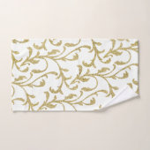 Motif blanc et or (Serviette à main)