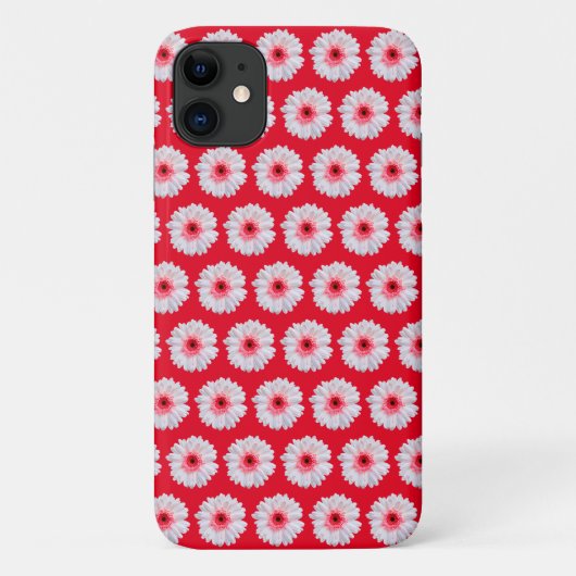 Motif blanc Fleur sauvage iPhone 11 Coque (Dos)