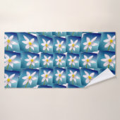 Motif blanc Narcissus (Serviette de bain)