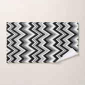 Motif blanc noir et gris chevron (Serviette à main)