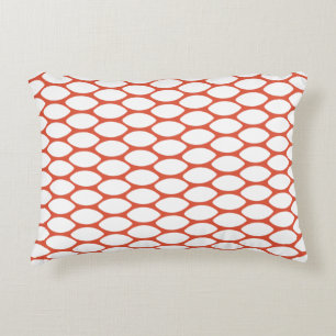 Motif blanc orange moderne Coussin