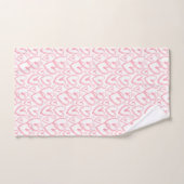 Motif blanc rose du coeur moderne (Serviette à main)