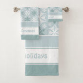 Motif blanc Turquoise de flocons d'eau vive Aqua B (En situation)