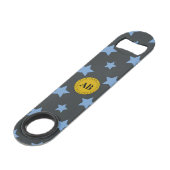 Motif bleu avec des étoiles (Devant angulaire)
