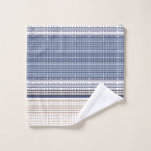 Motif bleu aztèque (Gant de toilette)