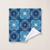 Motif bleu azur (Gant de toilette)