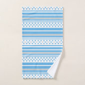 Motif bleu ciel rayé avec des étoiles (Serviette à main)