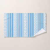 Motif bleu ciel rayé avec des étoiles (Serviette à main)