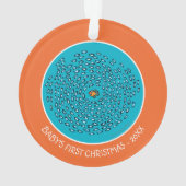 Motif bleu d'école de poissons avec de petits (dos)