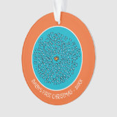 Motif bleu d'école de poissons avec de petits (devant)