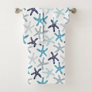 Motif bleu d'étoiles de mer