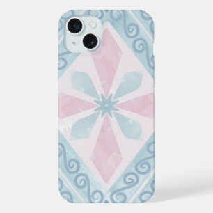 motif bleu en forme de diamant
