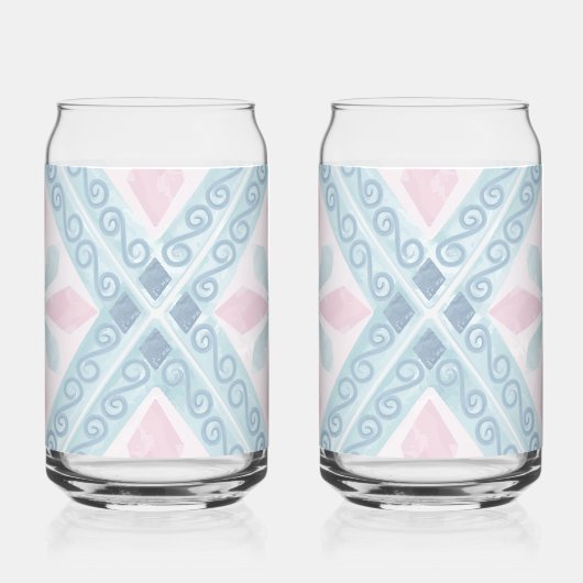 motif bleu en forme de diamant (Recto)