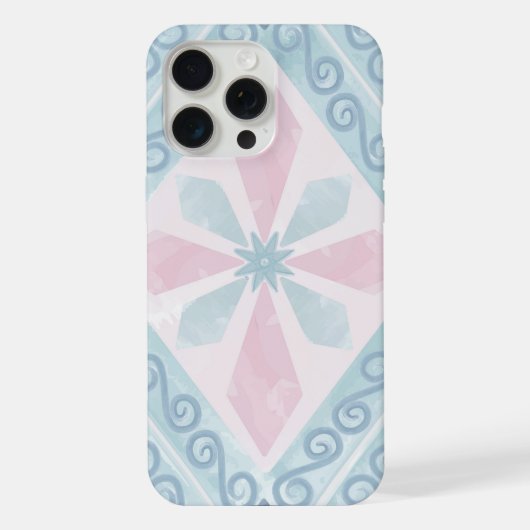 motif bleu en forme de diamant (Verso)