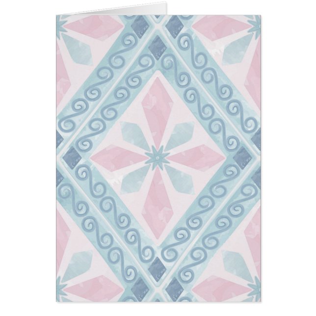 motif bleu en forme de diamant (Devant)