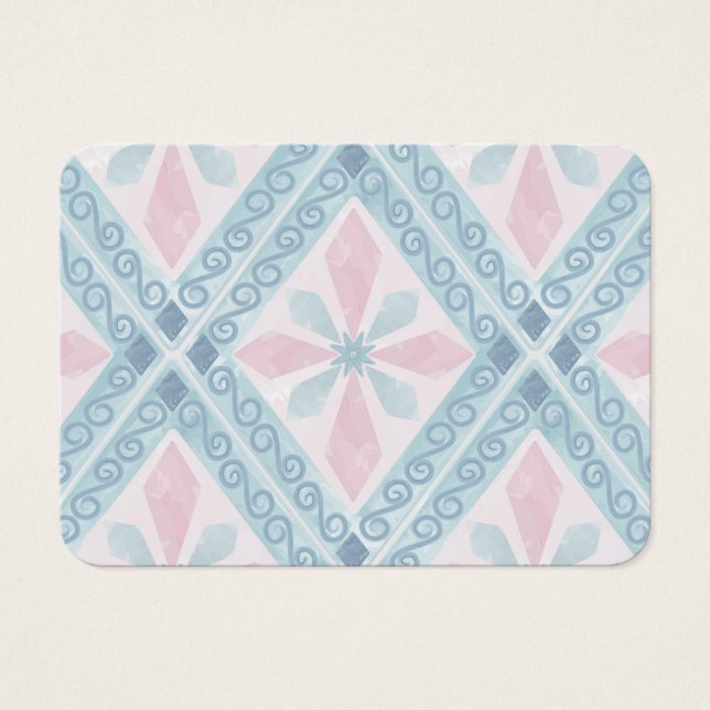 motif bleu en forme de diamant (Devant)