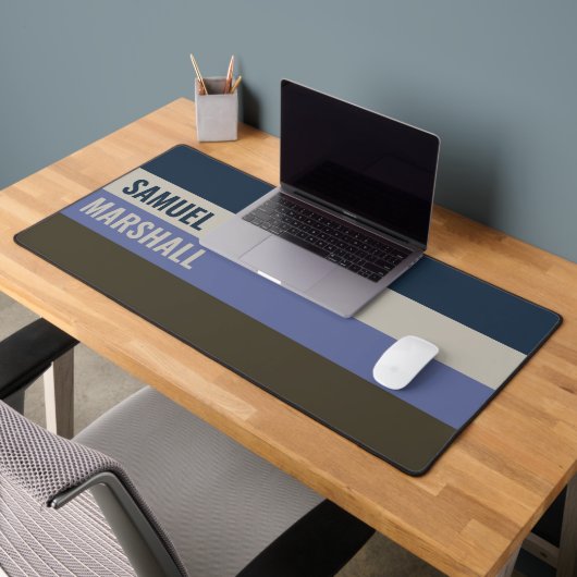 Motif Bleu et Brown rayures (Bureau 2)