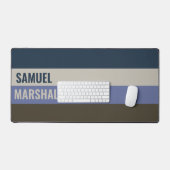 Motif Bleu et Brown rayures (Clavier et souris)