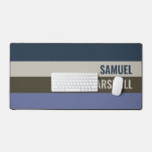 Motif Bleu et Brown rayures (Clavier et souris)