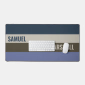 Motif Bleu et Brown rayures (Clavier et souris)