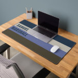 Motif Bleu et Brown rayures<br><div class="desc">Améliorez votre espace de travail grâce au Motif de bureau Blue et Brown Stripes. Doté d'un design rayé élégant et moderne, ce tapis ajoute une touche sophistiquée tout en offrant une surface lisse pour votre clavier et votre souris. Parfait pour les bureaux à domicile, les installations de jeux ou les...</div>