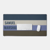 Motif Bleu et Brown rayures (Clavier et souris)