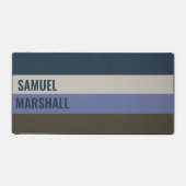 Motif Bleu et Brown rayures (Recto)