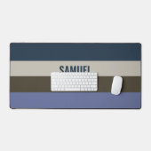 Motif Bleu et Brown rayures (Clavier et souris)