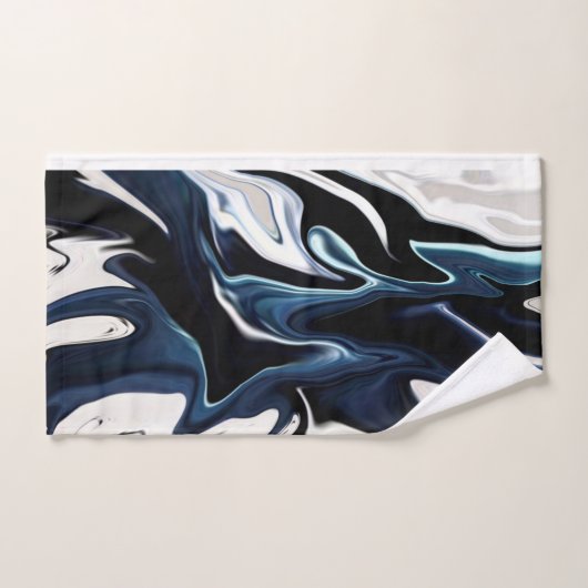 Motif bleu flou (Serviette à main)