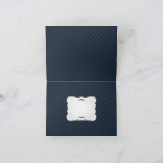 Motif bleu foncé - Monogramme masculin classique (Intérieur)