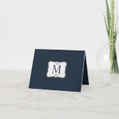 Motif bleu foncé - Monogramme masculin classique (Devant)