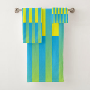 Motif bleu jaune vert rayé