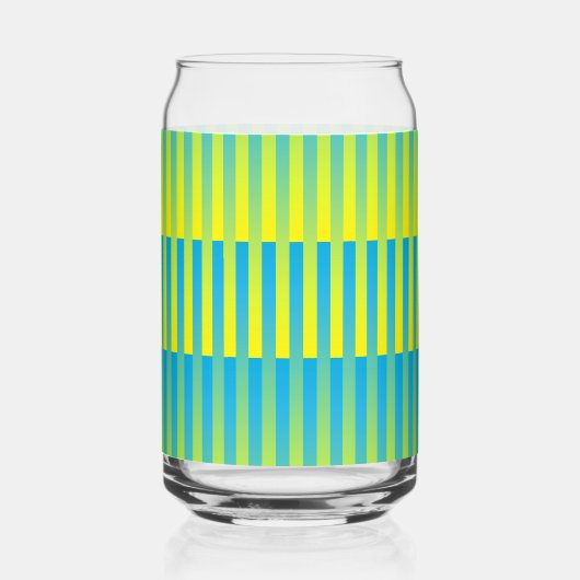 Motif bleu jaune vert rayé (Recto)