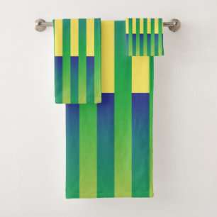 Motif bleu jaune vert rayé