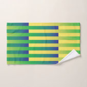 Motif bleu jaune vert rayé (Serviette à main)
