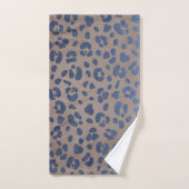 Motif bleu léopard (Serviette à main)