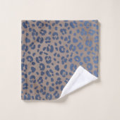 Motif bleu léopard (Gant de toilette)