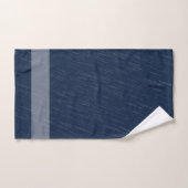 Motif Bleu Marine Blanc Pluie (Serviette à main)