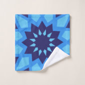 Motif bleu marocain (Gant de toilette)