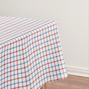 Motif bleu rouge de plaid de contrôle de nappe de