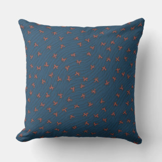Motif bleu simple Coussin A