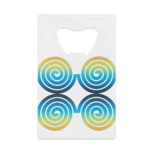 MOTIF BLEU VERT EN SPIRALES