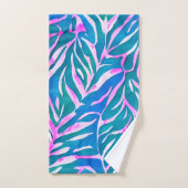 Motif bleu-vert tropical (Serviette à main)