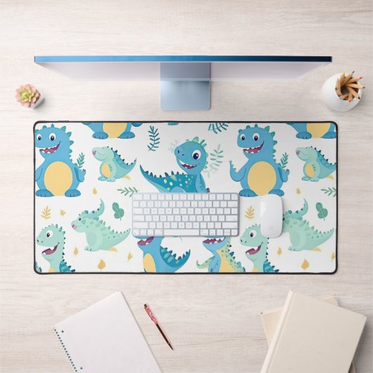 Motif Blue Baby Dinosaur (Bureau 1)