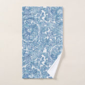 Motif Blue Boho Lace Paisley (Serviette à main)