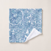 Motif Blue Boho Lace Paisley (Gant de toilette)